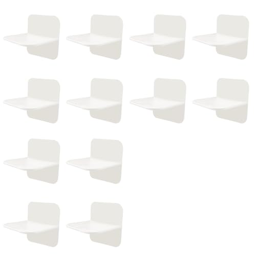 Lot de 12 ancrages de meubles robustes sans perçage, sangles murales adhésives anti-basculement et kit de montage pour sécuriser les étagères, commodes, armoires, meubles TV, miroirs au mur (12)