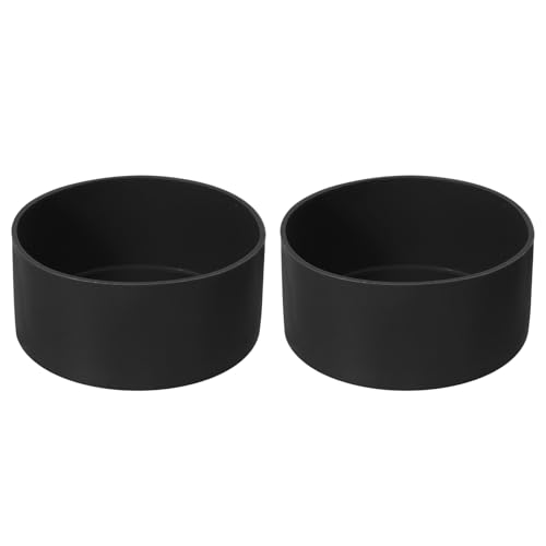 QUARKZMAN 2 unidades Capa protetora de silicone de 9,3 cm para garrafas de água de 32 a 40 oz, cobertura antiderrapante para a base da garrafa, acessórios universais, preto