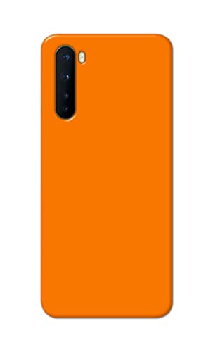 Image of Plain Orange Hard Back Case Cover for OnePlus NORD (2020 Model), OnePlus Z Back Cover -(J5) VNS2229