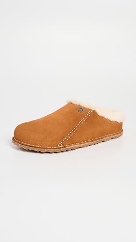 Image of Birkenstock Men's Zermatt Shearling Slippers, Mink, Tan, 13 Medium US