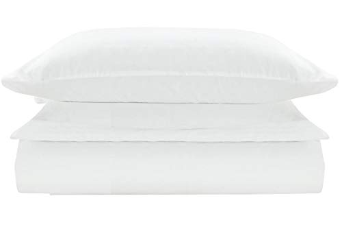 Image of Mellanni Duvet Cover Set 3pcs - Soft Double Brushed Microfiber Bedding with 1 Sham and 1 Pillowcase - Button Closure and Corner Ties - Wrinkle, Fade, Stain Resistant (Twin /Twin XL, White) | Hotel Luxury, Extra Soft & Cooling - Microfiber - Button Closure and Corner Ties (Twin, White)
