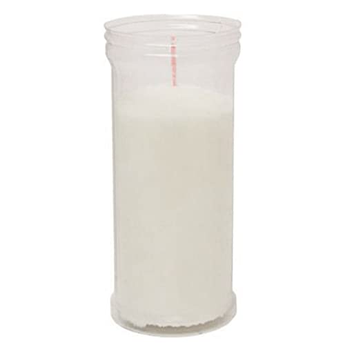 ACAN Tradineur - Velón santo mediano, vela litúrgica de parafina y cera vegetal, decoración de iglesias, cementerios, tumbas (Blanco, 13 cm)