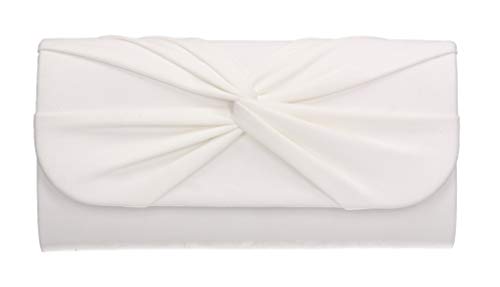 SwankySwans Women's Louise Clutch Bag, White, One Size