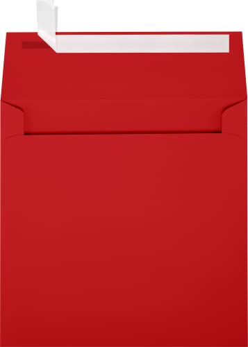 Enveloppes carrées rouge rubis pour vos faire-part de mariage et invitations de fête