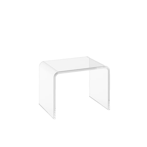 Acrylic Kids' Step Stool – Clear Small Footstool for Bathroom, Kitchen & Bedroom, 12.5”x9.7”x9”, Holds 200lbs, Multi-Use as Toilet Stool, Shower/Water-Resistant Stool, Seating and Placing Items