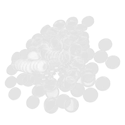 100 cápsulas redondas transparentes para monedas 22mm miniatura 4