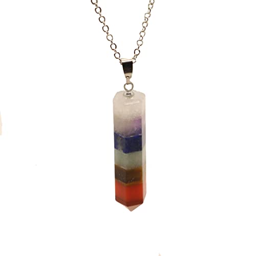 Collier en cristal de roche et pierres naturelles taillées en pièces uniques de joaillerie