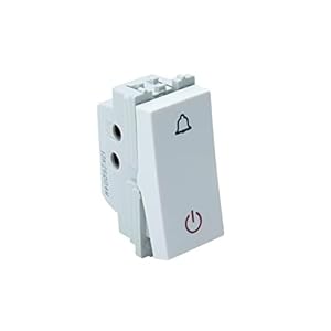 Wipro Northwest Nowa 6A Bell Push With Indicator, White (pack of 10)