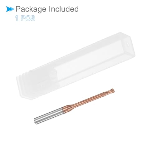 CoCud Vierkantstirnfräser, 2,5 mm x 25 mm Schneiden, Langhals, Titan (Nano-Scale) beschichtetes Hartmetall, 2 Schneiden CNC-Fräser-Bits - (Anwendungen: für Edelstahl, Gusseisen, Metall)