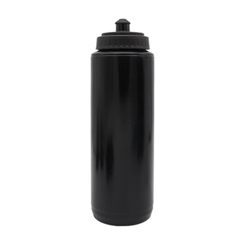 Baoblaze Botella de Agua Deportiva, Botella de Bebida con Capacidad de 1 L, Botella de Agua portátil para Entrenamiento, fútbol, Deportes al Aire Libre, Negro