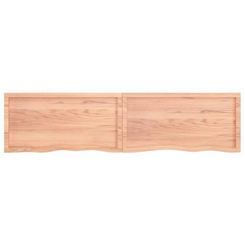 Estantería de roble de madera maciza tratada TALCUS repisa premium de 200x50x6 cm 5