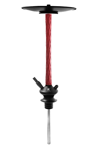 Kaya Shisha ELOX Red WSP1 D-Helix Rot Wasserpfeife 76cm aus schwarz eloxiertem Aluminium, teilw. rot gefärbtem Glas und… – Bild 3