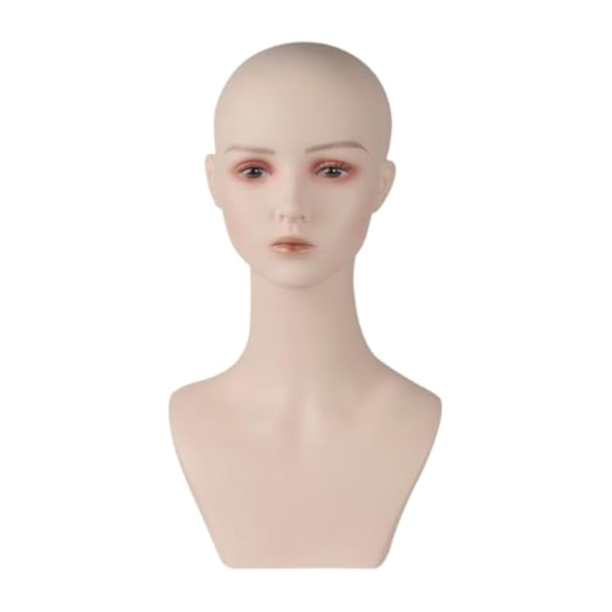 Female Mannequin Head with Shoulder for Eyeglasses Display