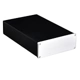 LeTkingok Verstärkergehäuse aus Vollaluminium für Kopfhörerverstärker/Vorverstärker/Endverstärker (Silber)