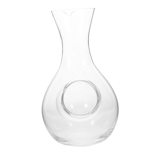 Anneome Glass Wine Cooler Serving Carafe Dispenser Wine Pourer for Parties Cold Decanter Liquor Dispenser Glass Water Jug