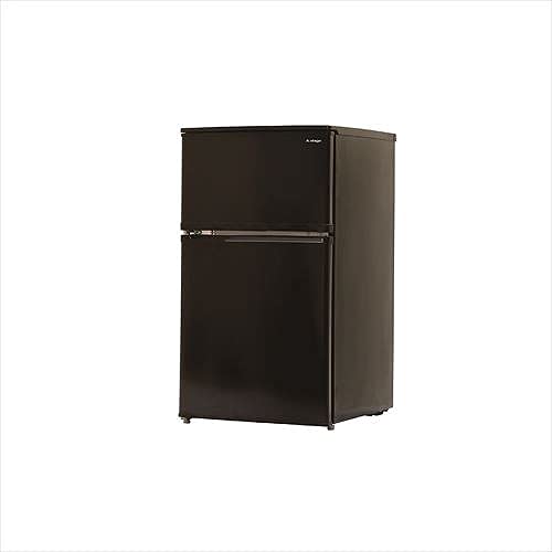 A-Stage 冷凍/冷蔵庫 2ドア冷凍/冷蔵庫 90L ブラック 扉付 替え可能