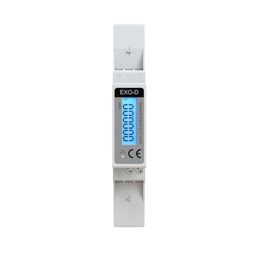 Compteur monophasé plikc Exo D numérique 6 chiffres avec écran rétroéclairé