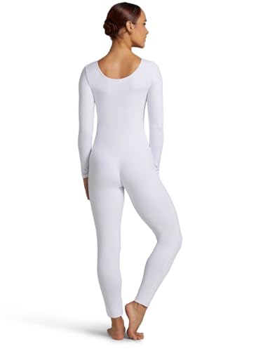 Capezio Long Sleeve Unitard, White, Large