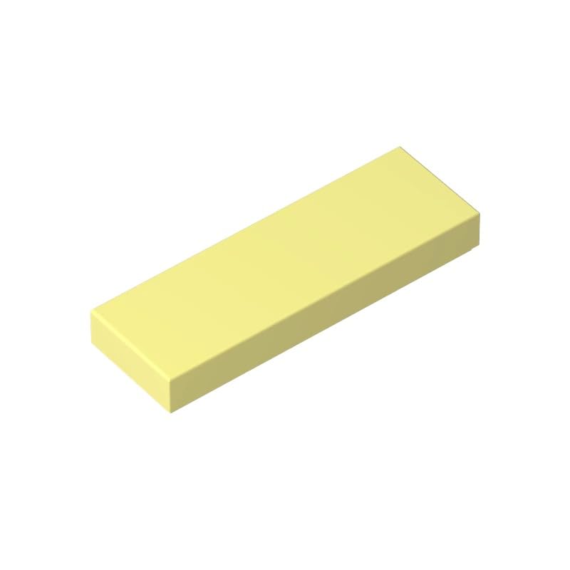 Gobricks 63864 Foundation Plate Tile 1x3 50 Pieces GDS-562 Compatible with Lego Building Blocks Color:Bright Light Yellow โ image 1