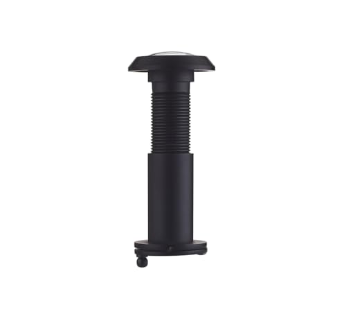 TOGU TG3016YG-BC UL Listed Solid Brass HD Glass Lens 220-degree Door Viewer Peephole with Heavy Duty Privacy Cover for 1-3/8" to 2-1/6" Doors, Matt Black Finish