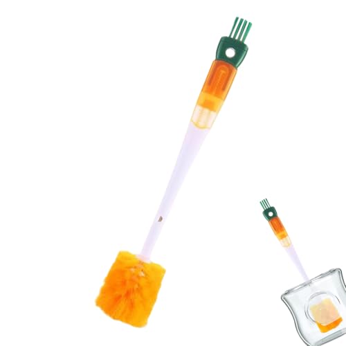 Erconsso Estropajo para Biberones | Multifuncional Cepillo de Mango Largo - Cepillo Limpiador Portátil para Tazas y Limpia Tetinas,para Vajilla Tapa Taza Cocina