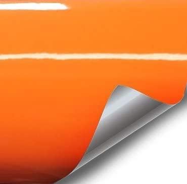 VViViD Fluorescent Orange Gloss Vinyl Wrap (12 Inch x 48 Inch)
