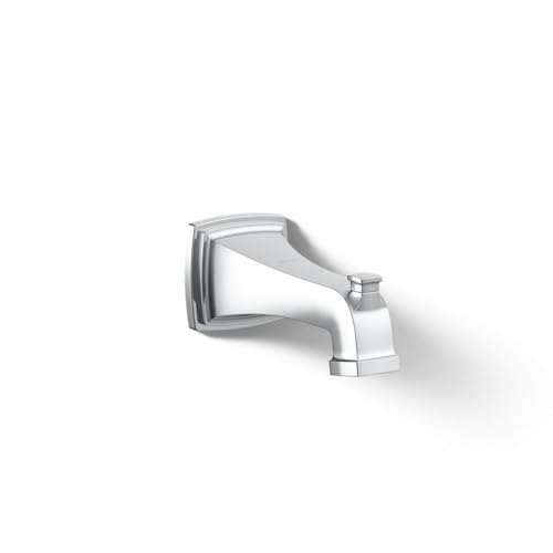 KOHLER 27406-CP Riff Wall-Mount Bath Spout with Diverter and Slip-Fit Connection, Bathtub Faucet, Polished Chrome