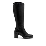 Porronet Botas De Piel De Tacón Negro Rita