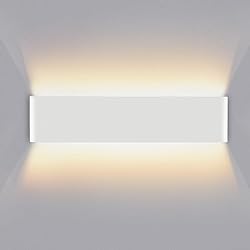 Lamparas De Pared Velador Lureshine Applique da Parete Interno 16W 40CM Arriba y Abajo Aplique Pared Interior Aluminio Moderno/Decorativo Blanco Cálido 3000k Lampara Pared Adecuado Para Escenas de Interior?Blanco?