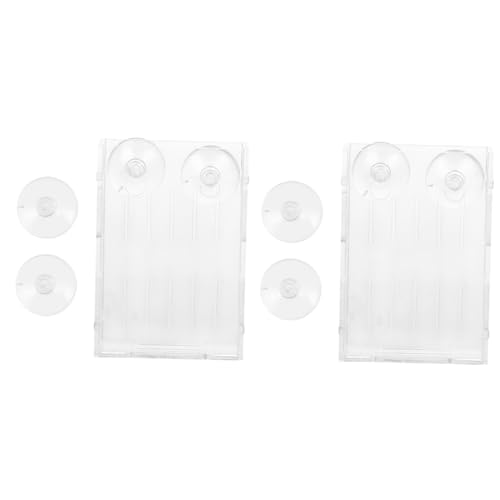 Parliky 2個 水槽水生カップ タオル掛け チラー 観葉植物ホルダー 魚 カップフック アクリル植物カップ アクリル水草立て 水槽フレーム 水生植物カップ 水生植木鉢 Transparent