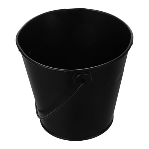 CIYODO Secchio per Grasso Barbecue in Latta Resistente ad Alte Temperature Contenitore Multifunzionale per Olio da Esterno Accessorio Grill Facile da Pulire e Conservare Nero