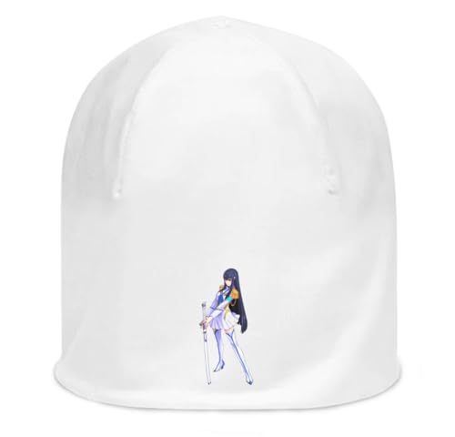 Bonnet en coton blanc Anime 108 extensible léger et respirant pour adulte