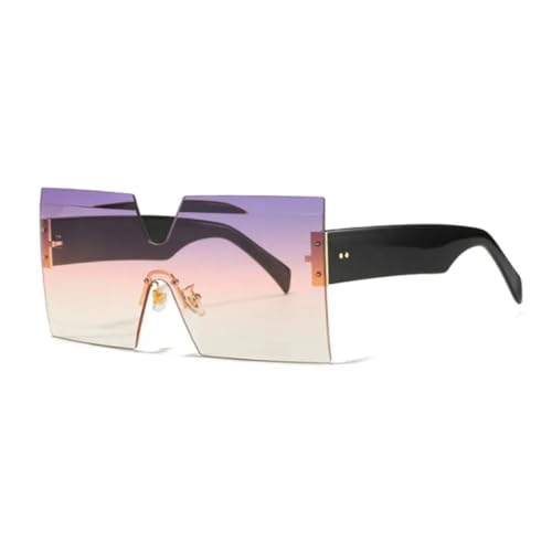 Lunettes de soleil sans monture vintage pour hommes et femmes avec protection solaire UV400