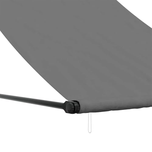 Auvent rétractable anthracite 100x150cm pour balcon et terrasse - 8