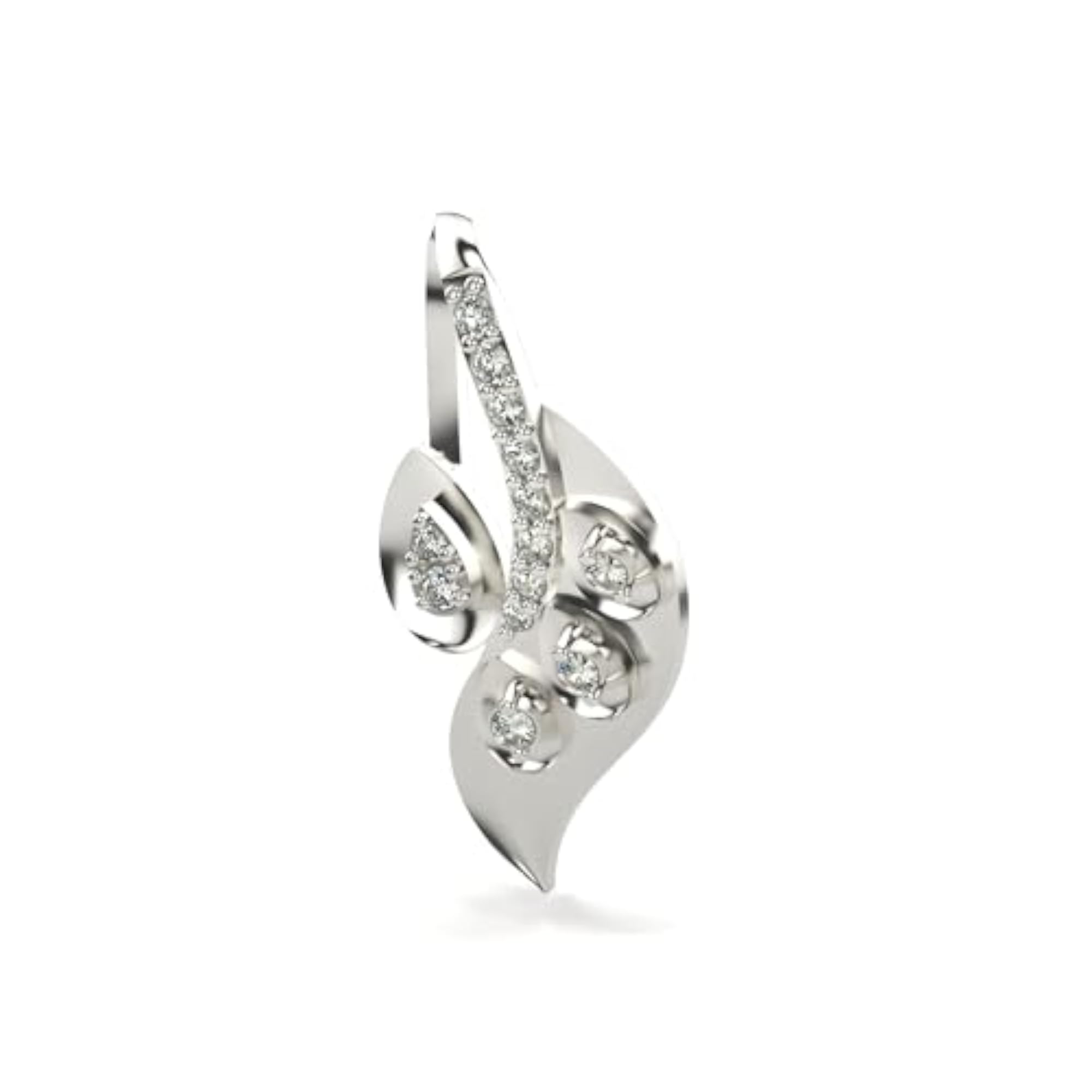 Women's Sterling Silver & Lab Grown Diamond Pendant, 0.10cts, White