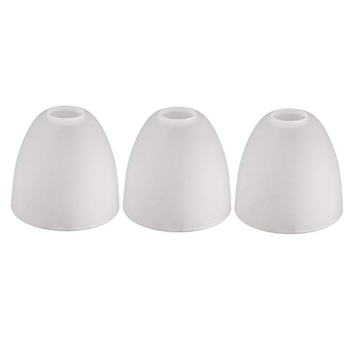 Image of Giluta Bell Shaped Glass Shade Frosted Style Glass Shades Replacement for Ceiling Fan Light Wall Light and Pendant, Lipless with 1-5 /8 inch Fitter Opening, 3 Pack