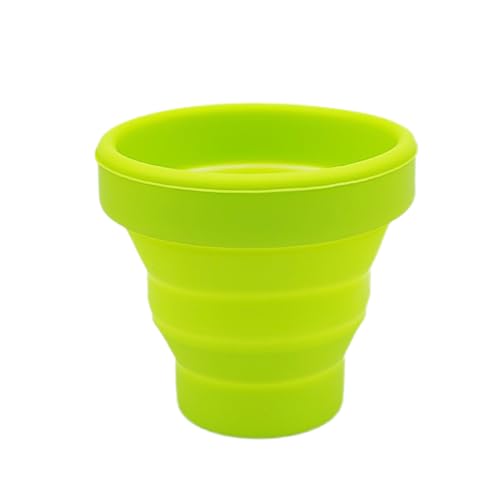 SGERUFZ Vaso Plegable Silicona con Tapa Reutilizable Vaso Plegable para Camping Al Aire Libre para Senderismo/Picnic/Viajes