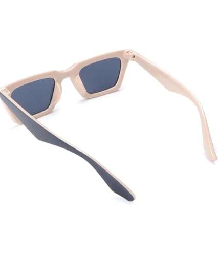 Image of Retro Vintage Rectangilar Thick Abstract UV-Protected Sunglasses For Men And Women