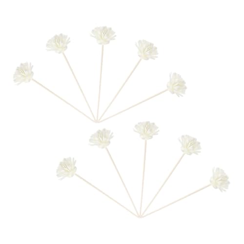 MUCKLILY 10Pcs Rattan Diffuser Sticks Essential Oil Aroma Diffuser Replacements for Home Fragrance Suitable for Aromatherapy and Decor