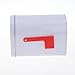 Baoblaze Mailbox Mail Box Drop Box Mail Insertion Decorative Iron Weatherproof Letterbox Postbox for Outdoor Home External Office Gate, White