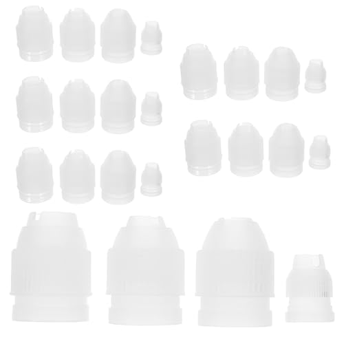 STOBAZA Juego de 24 Adaptadores para Boquillas de Manga Pastelera Polipropileno 4 Tamaños 16 CM 2 CM 24 CM 26 CM Convertidores para Decoración de Repostería y Utensilios de
