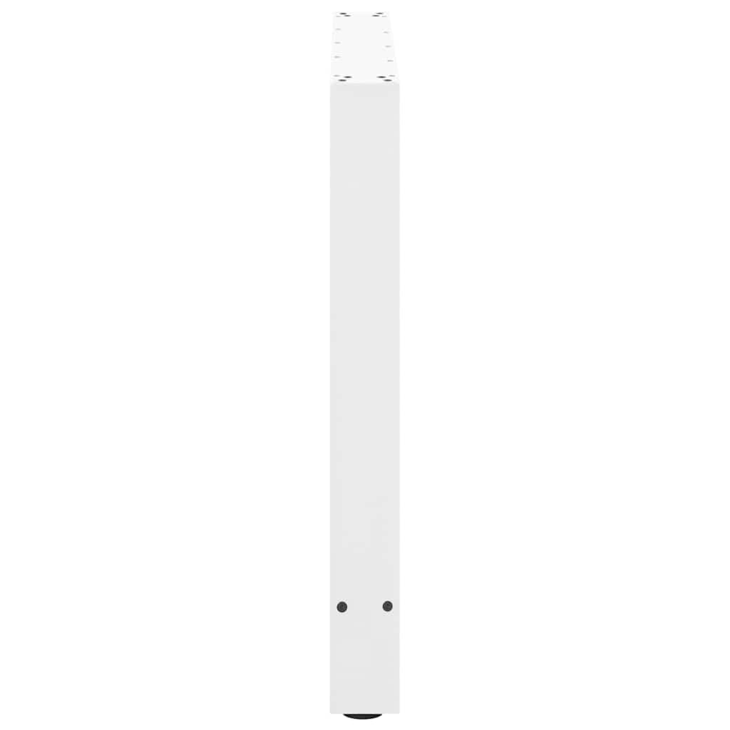 Gambe per tavolo da pranzo, bianche, 2 pezzi, 90 x 72-73 cm, in acciaio
