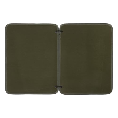 Homoyoyo Libro Organizador de Parches Tamaño 42x32 Cm Color Verde Oliva, Tablero de Exhibición con Páginas Abatibles, Resistente y Portátil para Colecciones de Emblemas y Brazaletes