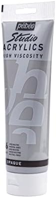 Pébéo 169046 - Studio Acrylics Fine Acrylic - Acrylic Paint - Grey Acrylic - Neutral Grey, 250 ml