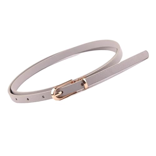 Fashion PU Leather Women Wearing women's tight fitting belt, thin waistband with gold buckle, jeans, pants, dress