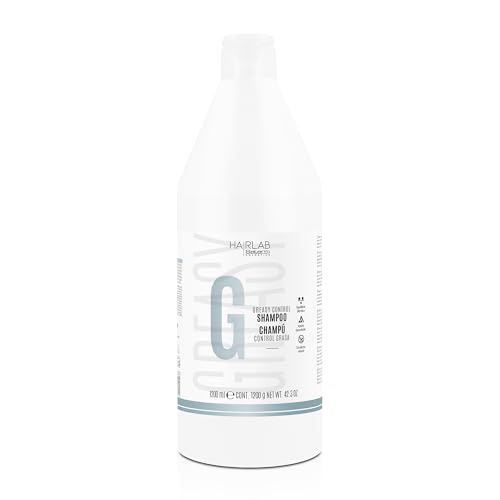 SALERM - Champú Antigrasa Mujer y Hombre - Greasy Control Hair Lab - 1200 ml - Controla el Exceso de Grasa en el Cabello - Limpia el Cabello y Cuero Cabelludo - Champú Seborregulador - Sin Parabenos