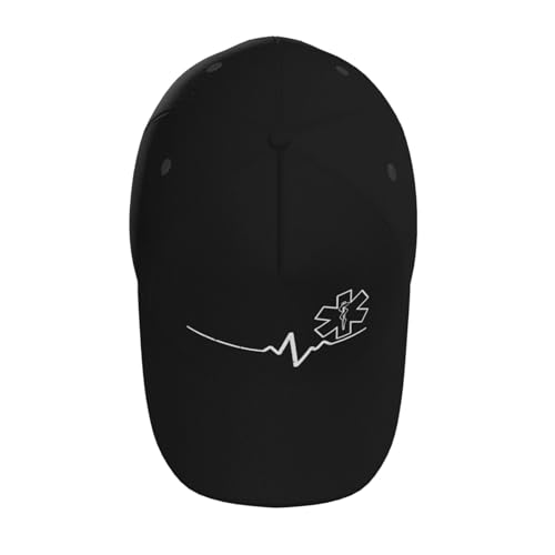Paramedic Heartbeat Thin White Line Baseball Hats for Men and Women - Classic Adjustable Hats4