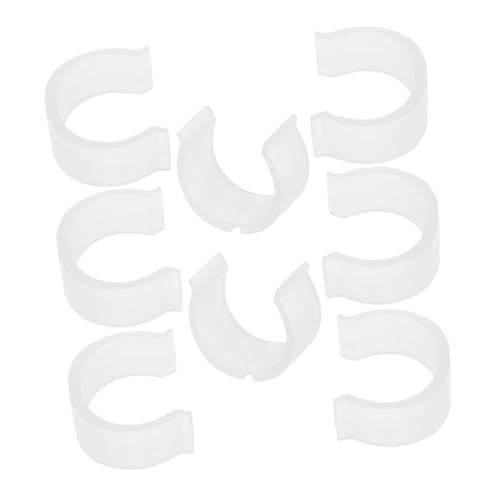 HOMOCONO 8pcs Curtain Rod Mounting Brackets with Non Slip U Shaped Pads Reliable Plastic Holders