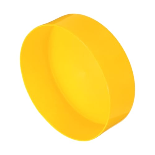 uxcell 2pcs Rubber End Caps 180mm(7 inch) ID Vinyl Round Tube Bolt Cap Cover Screw Thread Protectors Yellow