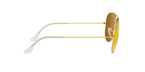 Image of Ray-Ban Mirrored Pilot Unisex Sunglasses (0Rb3025 | 54 Mm| Pink)